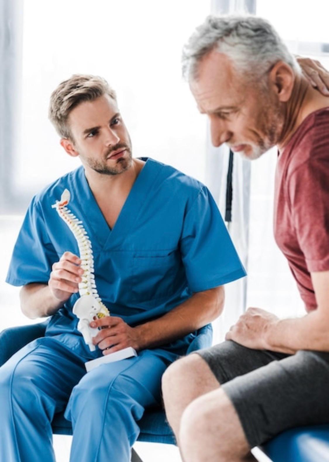 Therapist demonstrating photo