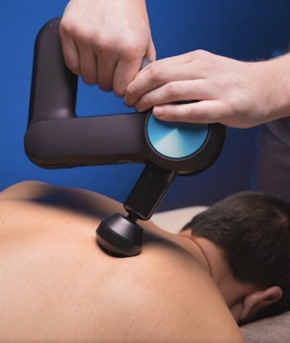 Therapist performing Percussion therapy