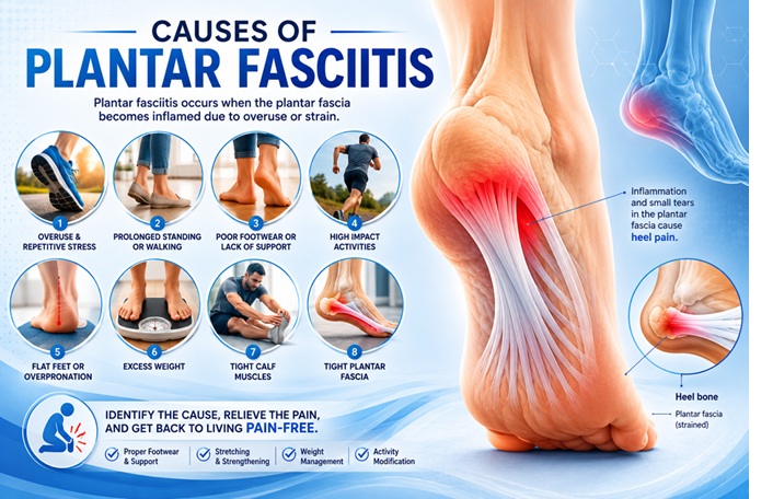 Plantar fascitis causes