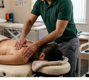 Therapist performing RC Treatment at Tam Physio Sharjah