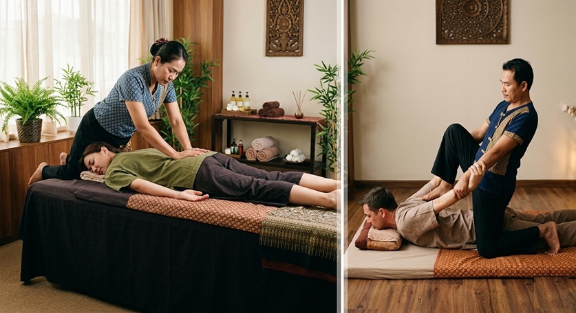 therapist_performing_Thai_massage_at_Tam-Physio_rehab_clinic_in Sharjah
