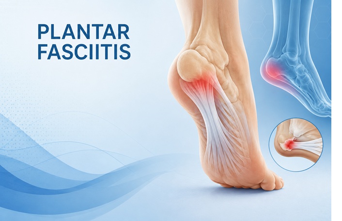 Physiotherapist treating plantar fasciitis heel pain patient in Sharjah