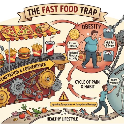 Photo illustrates Fast-Food-Trap