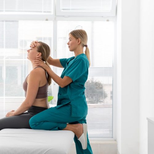 Therapist performing Manual Osteopathy